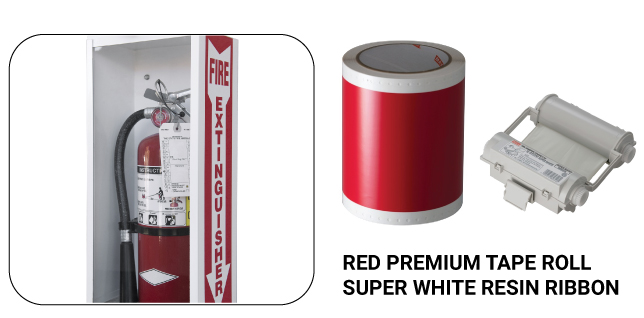 Red Premium Tape Roll Super White Resin Ribbon