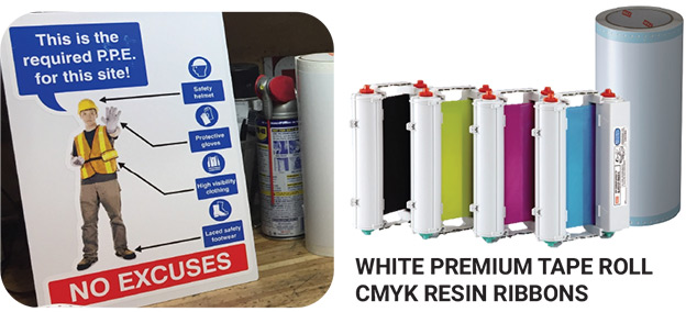 White Premium Tape Roll CMYK Resin Ribbons