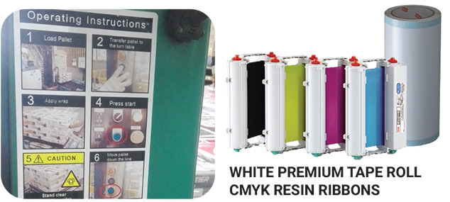 White Premium Tape Roll CMYK Resin Ribbons